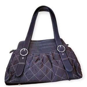 Vera Bradley Brown Quilted Purse Hand Bag Shoulder Bag